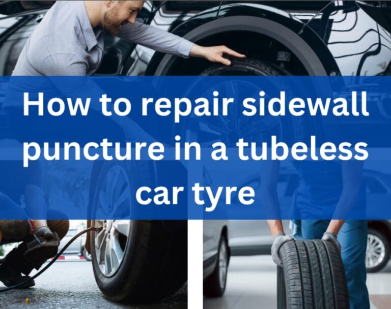 How to repair sidewall puncture in a tubeless car tyre